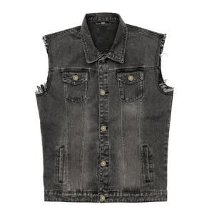 Oem Premium 2025 New High Quality Design Retro Men <b>Slim</b> Denim <b>Vest</b> Jacket Sleeveless Waterproof Winter Casual - Product Image 4