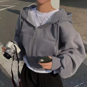 Vente en gros de sweatshirts à capuche respirants pour femmes sweatshirts à capuche en coton et polyester pour l'hiver avec logo pour femmes - Product Image 2