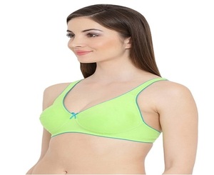 Ensemble de soutien-gorge bikini classique à taille haute en soie/coton mélangé, sexy, à bonnet plein, légèrement rembourré, sans armatures, séchage rapide, uni, fabriqué à Lucknow - Product Image 1