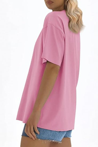 Camisetas de gran tamaño para mujer, camisetas con cuello redondo para mujer, suministro directo de fábrica, camisetas para mujer - Product Image 4