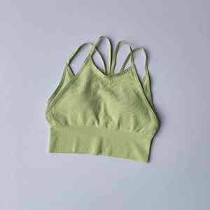 Sujetador Deportivo Elástico Simple con Logotipo Personalizado en la Parte Delantera, Talla Grande, para Correr, Yoga, Fitness, Transpirable, de Secado Rápido y Alto Soporte - Product Image 4