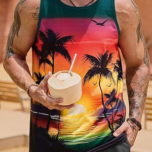 เสื้อกล้ามถักระบายอากาศสำหรับผู้ชายขนาดพลัสไซส์พร้อมช่องระบายอากาศ - Product Image 5