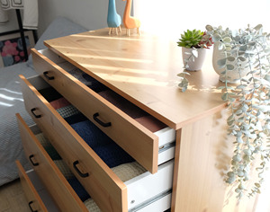 Wooden Enlarged 4-drawer Storage Chest of Drawers - Product Image 5