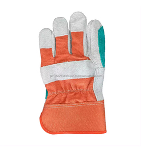 High Quality Grade Leather Working Gloves From Pakistan Double Palm Disposable Safety Gloves for Outdoor Usage - Product Image 6