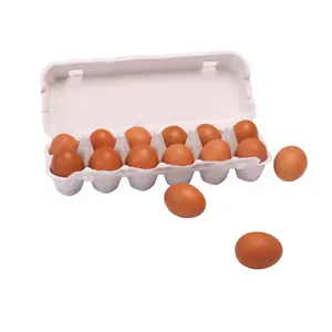 Caja de cartón de 12 huevos de buena calidad Caja de dimensiones hecha por pulpa de papel biodegradable Caja de huevos Bandeja de huevos hecha en Vietnam Fabricante