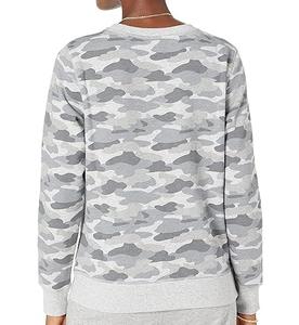 Sudaderas de gran tamaño de peso pesado OEM personalizadas más vendidas, jersey de cuello redondo Vintage de camuflaje para mujer, sudadera transpirable - Product Image 3