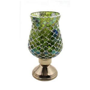 Support décoratif en métal et mosaïque pour éclairage de table en fer en vrac fait à la main pour la maison mariage noël - Product Image 3