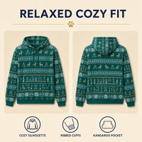 Tenues assorties parent-enfant et animal de compagnie sur le thème de Noël pour l'automne-hiver – Ensembles confortables et créatifs en velours à capuche pour chiens et chats