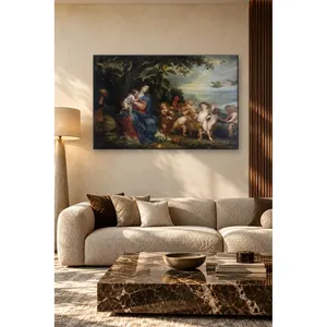 Impression sur toile de la Sainte Famille à l'abri lors du Chemin vers l'Égypte par Fida Van Dyck - Product Image 3