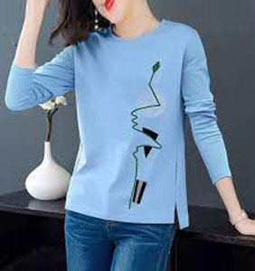 Camisetas de Cuello Mao para Mujer, Corte Entallado, Antiarrugas, de Seda/Algodón, Nuevo Diseño, a la Moda, de Alta Calidad, Productos de Exportación de Bangladesh - Product Image 1