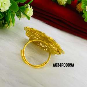 Bagues Cluster Femme Plaqué Or Rose 2022 Forme de Fleur Nouveau Design - Product Image 2