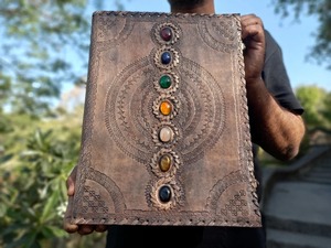 Handmade Leather Journal Seven Stone - Product Image 4