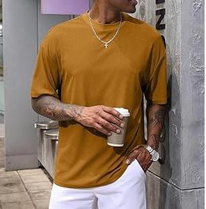 T-shirts pour hommes de grande taille de haute qualité, 100% coton, tissu Oxford, 180g, respirant, écologique, manches courtes, style streetwear, personnalisable - Product Image 2