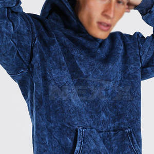 Vente en gros de sweats à capuche délavés à l'acide avec logo personnalisable pour hommes hiver sweat à capuche teint en couleur à bas prix - Product Image 5