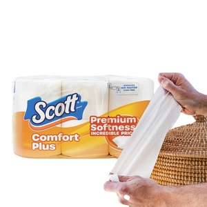 Papel higiénico Scott ComfortPlus, 12 rollos triples, 231 hojas por rollo, apto para fosas sépticas, papel higiénico de 2 capas - Product Image 1