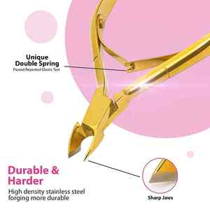 Professional Golden Stainless Steel Cuticle Nipper for Fingers Smooth Handle Manicure Tool with Sharp Blade Nail Clipper - Product Image 4