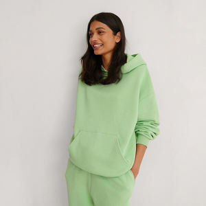 Sweat à capuche surdimensionné 100% coton pour femmes poids lourd Streetwear mode pull Premium polaire broderie personnalisée sweats à capuche pour femmes - Product Image 1