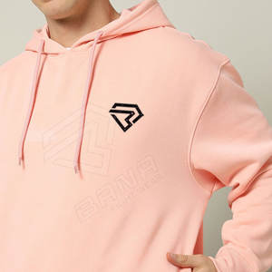 Sweats à capuche pour hommes couleur unie vierge grande taille sweat à capuche thermique pour hommes fabriqué au Pakistan - Product Image 6