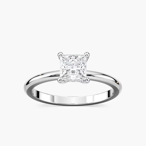 Anillo de Compromiso con Halo Oculto de Diamante Cultivado en Laboratorio, Corte Marquesa de 1.00 CT, Certificado IGI, Oro Sólido de 14K, Anillo Solitario para Mujer - Product Image 1
