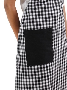 Babero teñido en hilo de algodón 100%, delantal, cintura gris, babero, comida, salón de cocina, peluquero, jardín, barbacoa, PE, LDPE, PU, tela vaquera de PVC, poliéster - Product Image 5