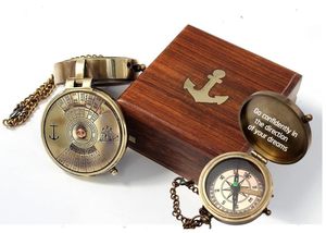 Boussole de poche nautique en laiton personnalisée, cadeau maritime vintage avec option de gravure - Product Image 5