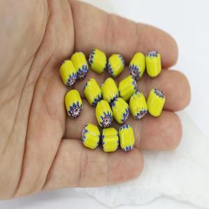 Premium hecho a mano multicapa amarillo Chevron CRISTAL MURANO cuentas de vidrio a granel suministro al por mayor - Product Image 3