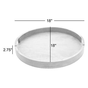 Plateau de rangement et de service rond avec rebord surélevé, poignées sécurisées, design élégant, idéal pour recevoir, pour le comptoir de cuisine et la maison - Product Image 5