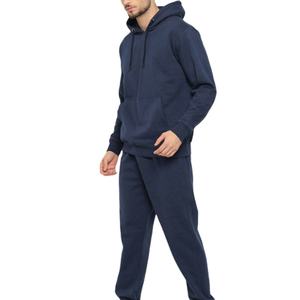 Survêtement à capuche ajustable en molleton 100 % coton respirant, coupe classique, couleur unie, manches longues, avec cordon de serrage - Product Image 5