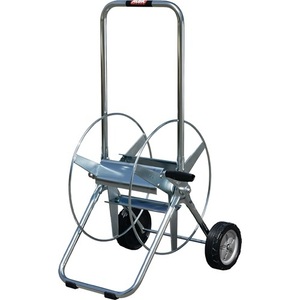 Carrete de manguera Silver Series II con conexión de acero de 3/4" y rosca ALBA de cartón - Product Image 1