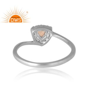 แหวนโอปอลและพลอยบุษราคัมสีขาวชุบด้วยเงินแท้จาก926 - Product Image 2