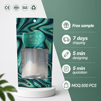 Sachets Doypack Personnalisés Refermables Imprimés par Héliogravure, Résistants à l'Humidité, avec Fenêtre Transparente et Fermeture Ziplock pour Emballage Alimentaire