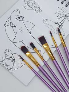 6 pinceles para acuarela, pintura al óleo y accesorios de maquillaje - Product Image 5
