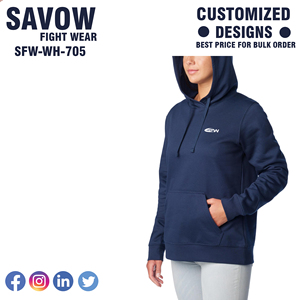 Pull à capuche en coton surdimensionné pour femmes personnalisé imprimé avant haute qualité 360g sweats en molleton Streetwear hiver en vrac - Product Image 5