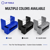 Boîte de rangement d'outils multifonction UF-TOOLS, organisateur de tournevis à deux niveaux en ABS pour les techniciens en réparation électronique