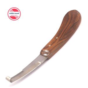 Wooden Handle Hoof Knife Wide Blade Right <b>Hand</b> Farrier Equipment Horse Stainless Steel Blade Animal & Veterinary - Product Image 2