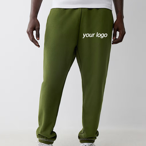 Pantalones de chándal acampanados lavados para hombre de Algodón 100% con logotipo impreso personalizado de alta calidad, ropa de calle holgada, pantalones para hombre - Product Image 1