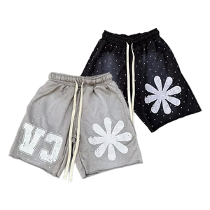 Pantalones cortos ajustados con diamantes de imitación de alto brillo 100% algodón moda ropa de fiesta estilo High Street OEM pedido al por mayor - Product Image 2