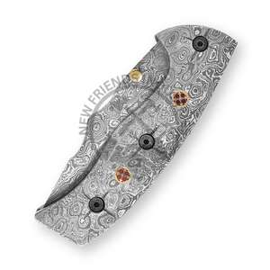 Couteau de poche pliant en acier damas de vente chaude avec OEM personnalisable pour le camping en plein air et le combat de qualité bricolage - Product Image 6