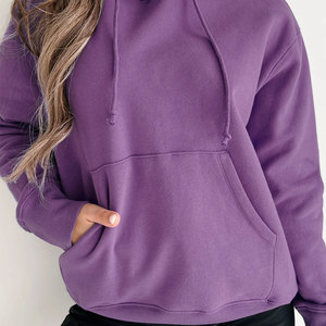 Sudadera con capucha de talla grande para mujer de algodón 100% superventas a la venta/sudaderas con capucha informales de talla grande transpirables de alta calidad para mujer - Product Image 2