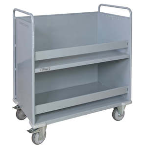 Double-Tier <b>File</b> Trolley with Low-Noise Four-Wheel Wheels Non-Marking Rubber Features - Product Image 2