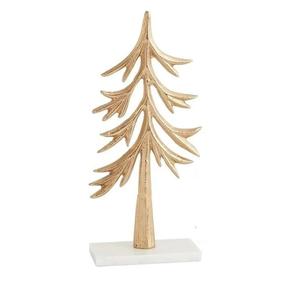 Rustic Wood & Metal <b>Christmas</b> Tree Ornament Vintage Style Holiday Table Decor Festive Decoration - Product Image 6