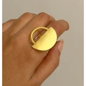 Fashionable Vintage Brass <b>Ring</b> 18K Gold Plated Children's Gemstone Claw Inlay Statement Wings Style Gift - Product Image 4
