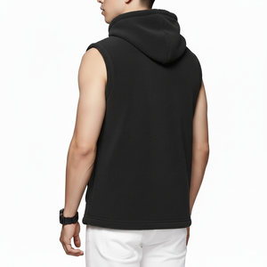 Sudadera con Capucha de Forro Polar sin Mangas para Hombre, Más Vendida, con Logotipo Personalizado, Ropa Casual y Urbana, Sudadera con Capucha Cálida OEM - Product Image 2