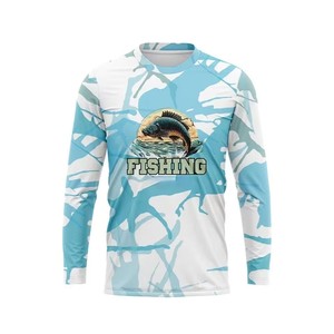 Maillot de pêche personnalisé en sublimation, anti-humidité, imprimé camouflage, pour la pêche en plein air, la randonnée, les tournois, protection anti-UV - Product Image 2