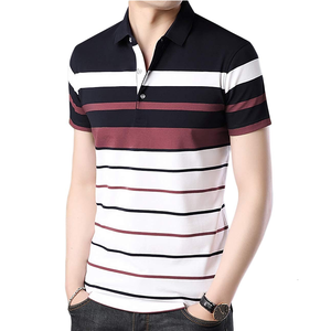 Thời Trang Cộng Với Kích Thước Của Nam Giới Quá Khổ Cho Áo Sơ Mi Tùy Chỉnh Thiết Kế Logo Sọc Ngắn Tay Áo Lần Lượt Xuống Cổ Áo Bangladesh - Product Image 1