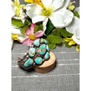 Leroy James Highgrade Royston Turquoise & Sterling <b>Silver</b> Fashion <b>Cuff</b> <b>Bracelet</b> - Product Image 2