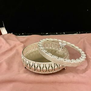 แผ่นเสียงชุบเงินหรูหราสำหรับตกแต่งบ้านดีไซน์วงกลมอะคริลิคที่ทันสมัยสีทองทำจากหัตถกรรมโลหะทองเหลือง - Product Image 4