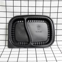 Viet Nam Plateau en plastique HIPS jetable de haute qualité 1 2 3 compartiments Boîtes à lunch Bento Stockage des aliments pour la préparation des repas