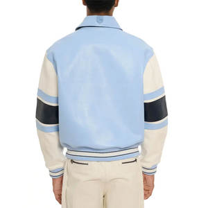 Avirex Blouson aviateur en cuir d'agneau pour homme avec doublure chaude Blouson aviateur à la mode avec fermeture à glissière Blouson avirex en cuir - Product Image 4