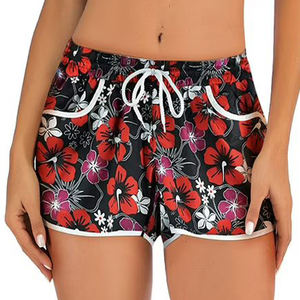 กางเกงขาสั้นสำหรับเล่นกีฬาชายหาดของผู้หญิงชุดออกกำลังกายผ้าโพลีเอสเตอร์แบบลำลองสำหรับฤดูร้อนปรับแต่งโลโก้ได้กันน้ำ - Product Image 4